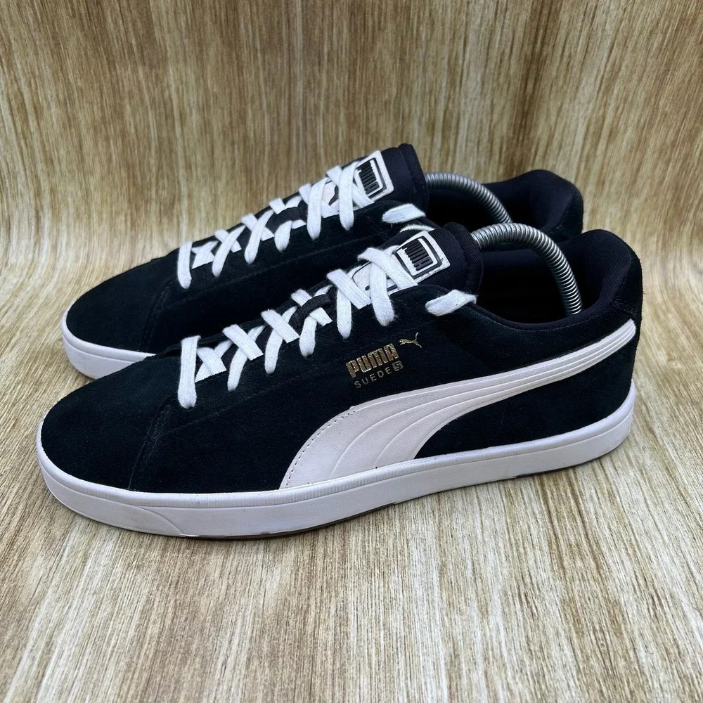 Puma Suede S Sneakers Men's Size 10 Black White Low Top Classic Shoes 356414-03